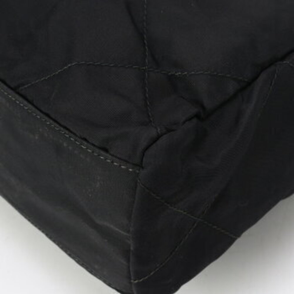 Prada Tessuto nylon quilted stitched chain tote bag black M - Picture 11 of 12